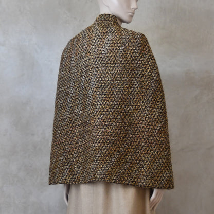 8 – The Clayton Cape in Golden Linton Tweeds Boucle