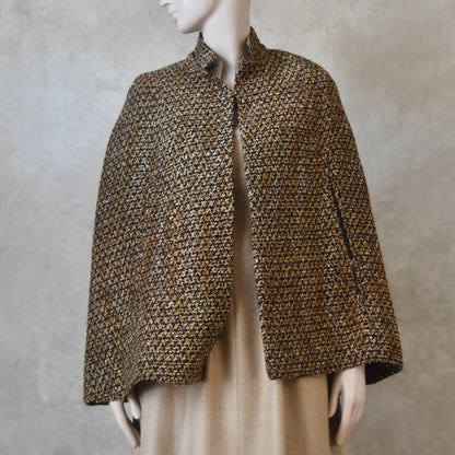 8 – The Clayton Cape in Golden Linton Tweeds Boucle