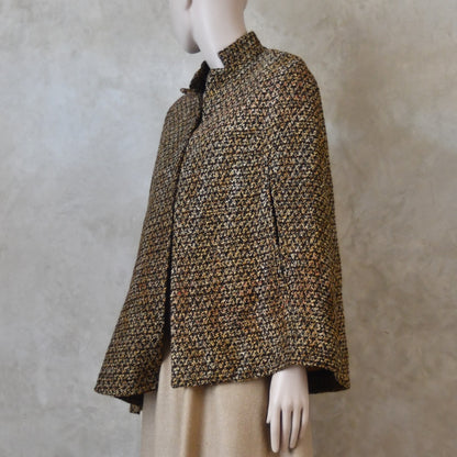 8 – The Clayton Cape in Golden Linton Tweeds Boucle
