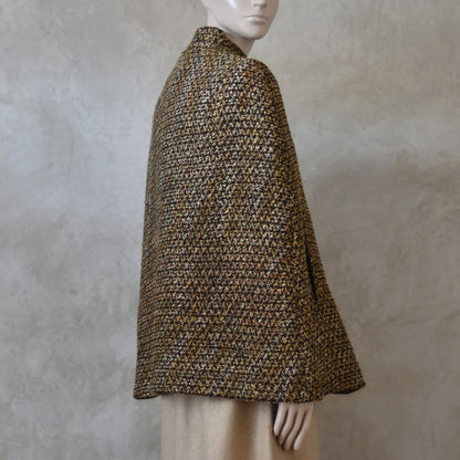 8 – The Clayton Cape in Golden Linton Tweeds Boucle