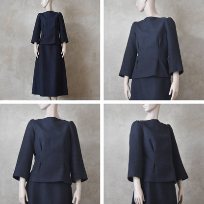 La blusa a medida con cuello barco en seda Matka