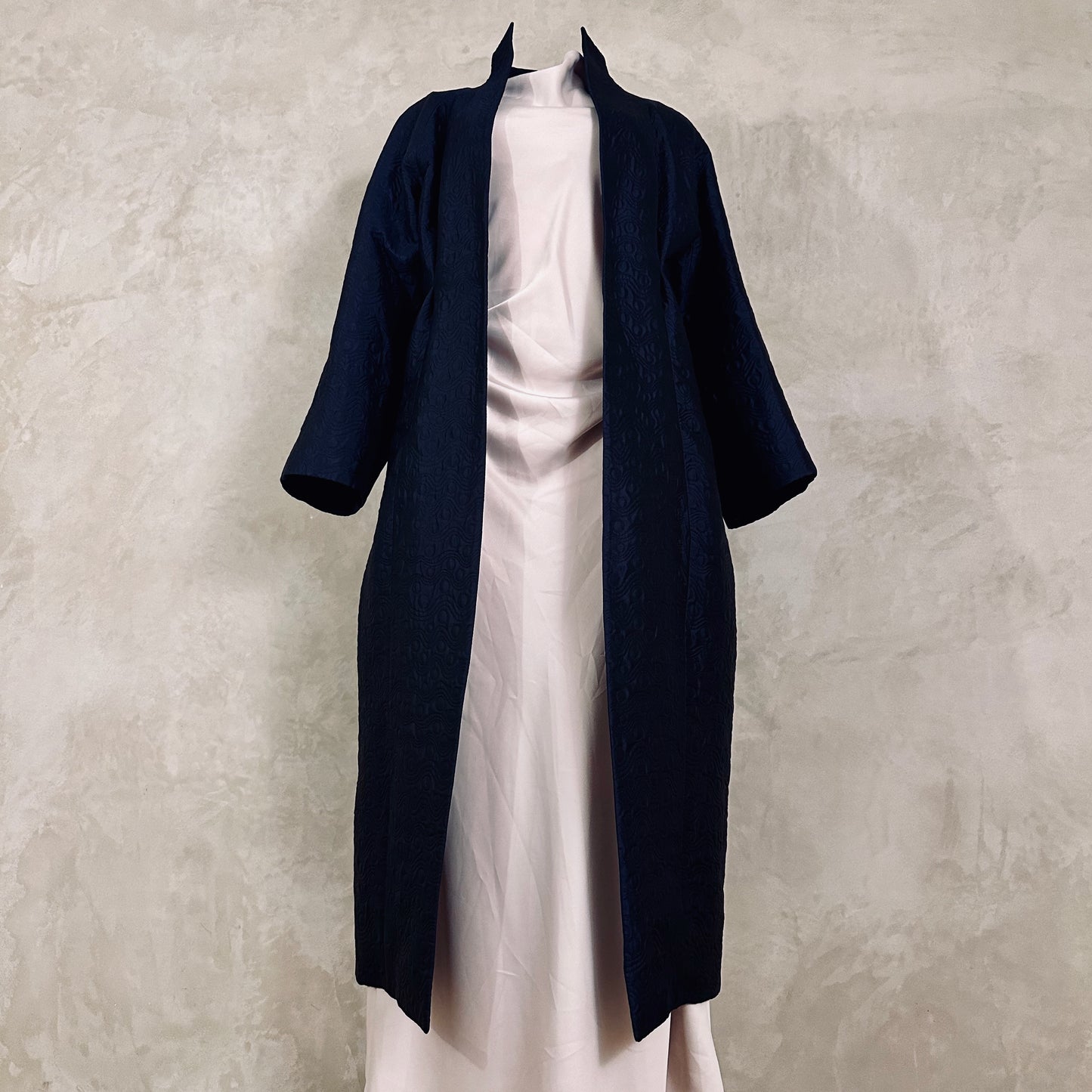 10 – The Long Frink in Dark Navy Bubble Brocade