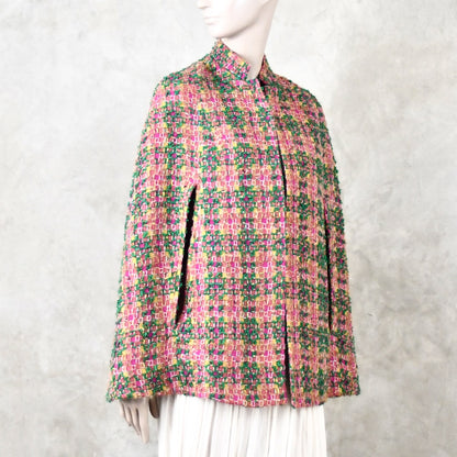 8 – The Clayton Cape in Multicoloured Linton Tweeds Boucle