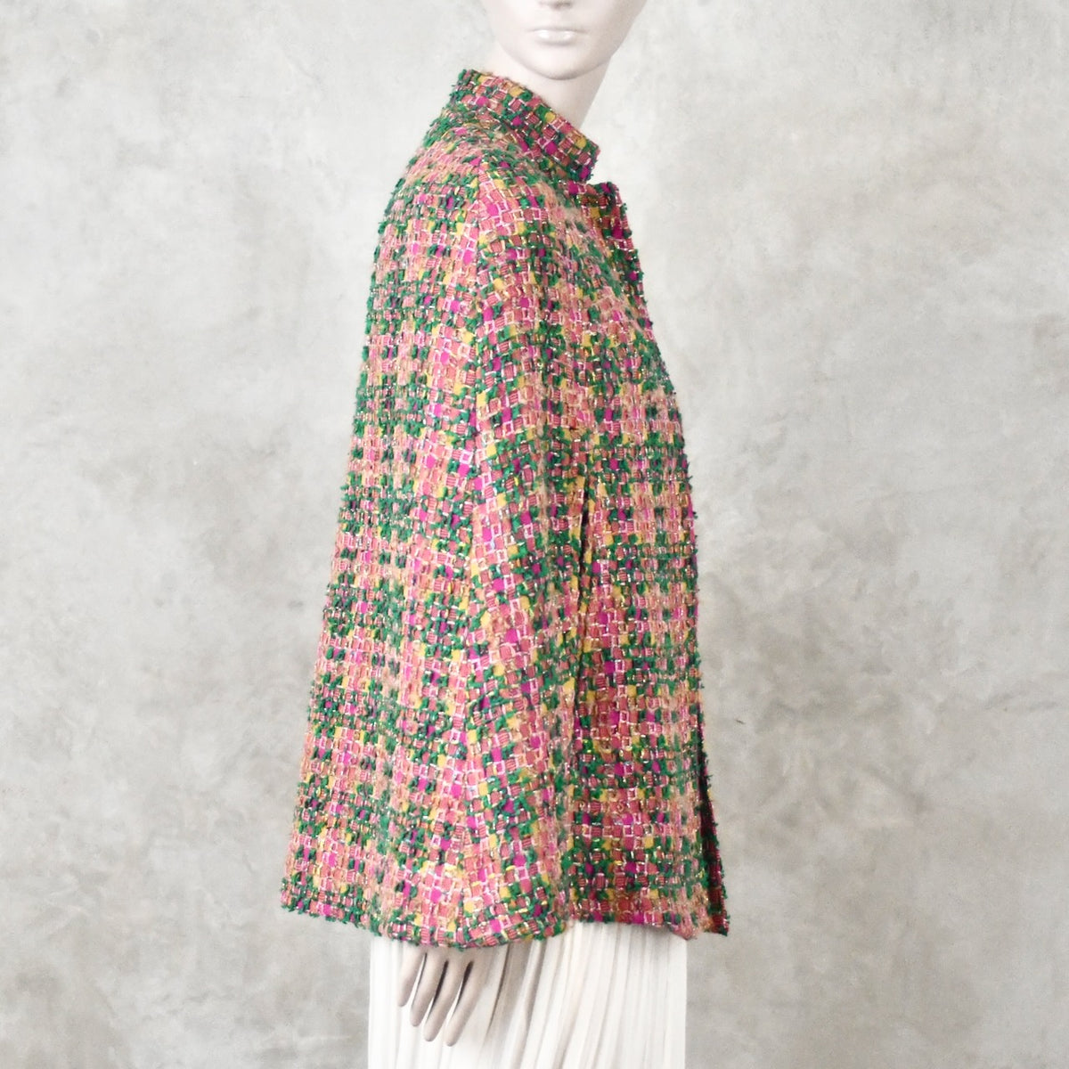 8 – The Clayton Cape in Multicoloured Linton Tweeds Boucle