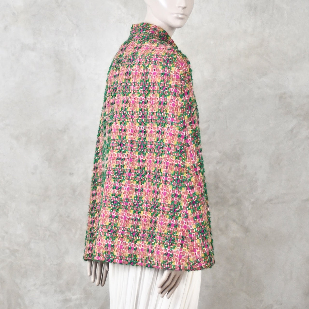 8 – The Clayton Cape in Multicoloured Linton Tweeds Boucle