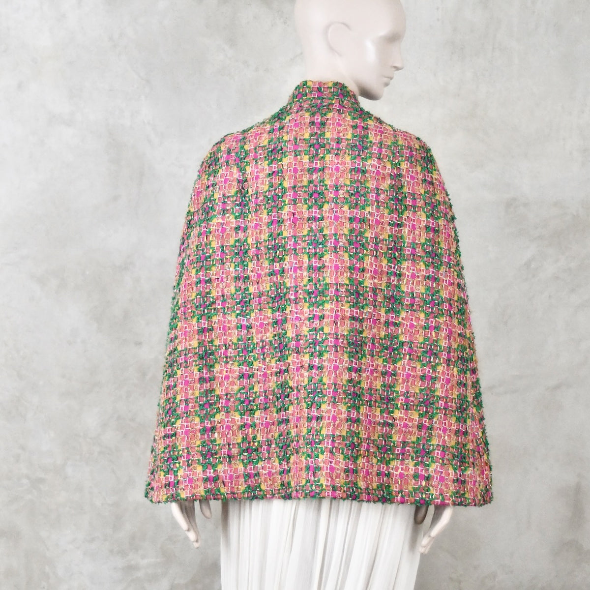 8 – The Clayton Cape in Multicoloured Linton Tweeds Boucle
