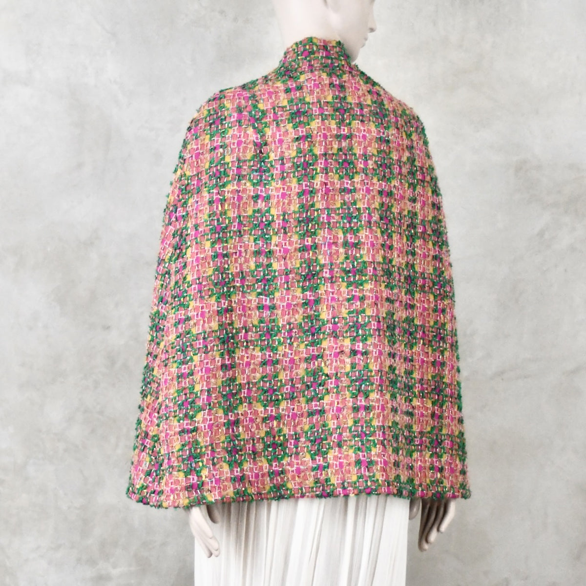 8 – The Clayton Cape in Multicoloured Linton Tweeds Boucle