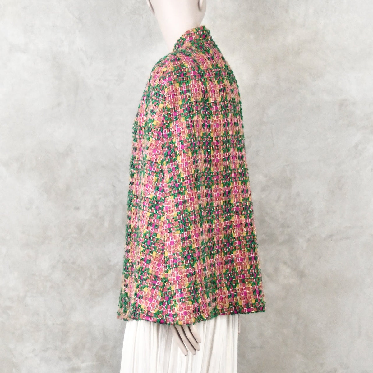 8 – The Clayton Cape in Multicoloured Linton Tweeds Boucle