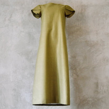 The A-Line Tulip Sleeve Dress in Silk Matka