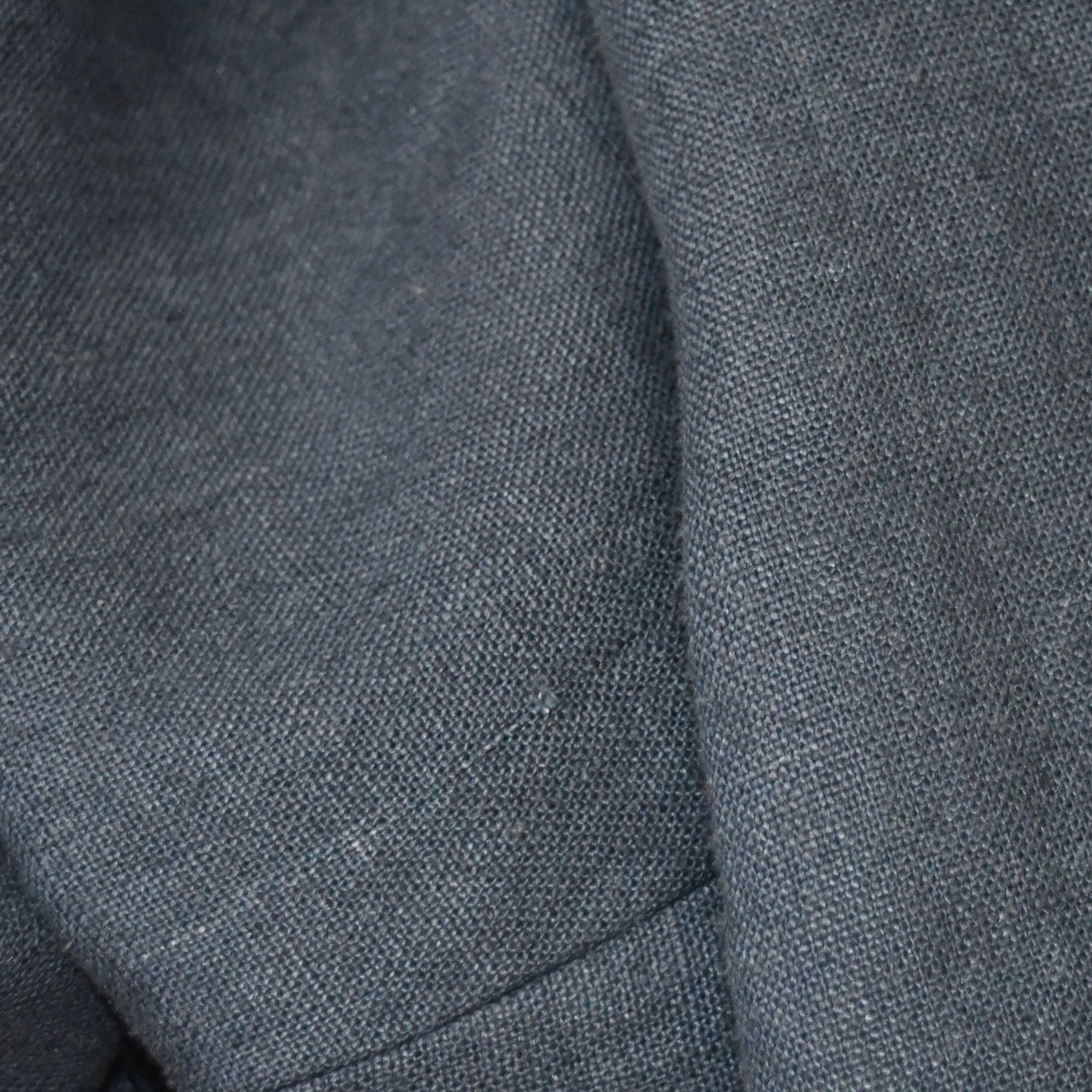The Waisted Dress in Navy Mid Weight Irish Linen