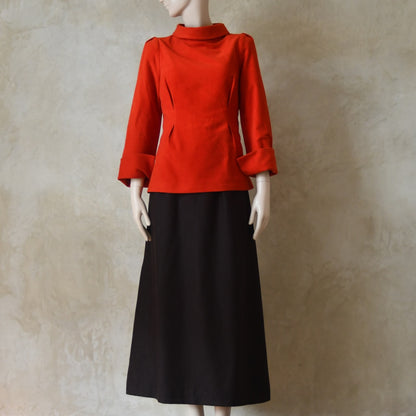 La Blusa Túnica Entallada de Terciopelo