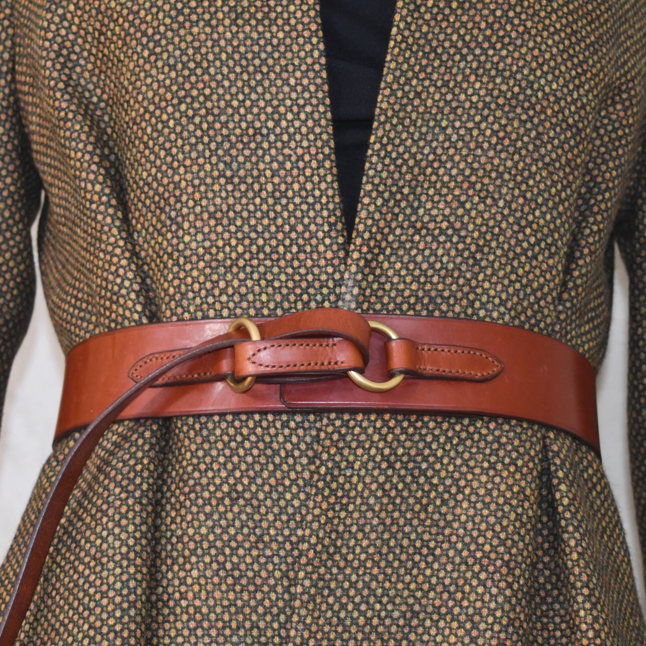 Handmade British Saddle Leather Tie Belt