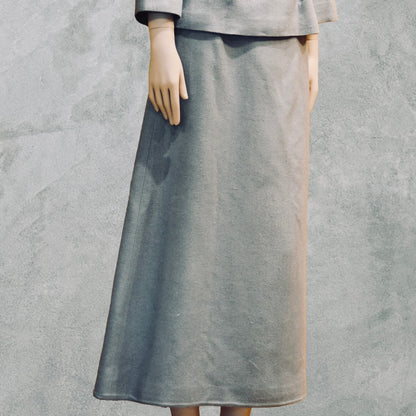 Blue Tailored Skirt Suit - Skirt Detail