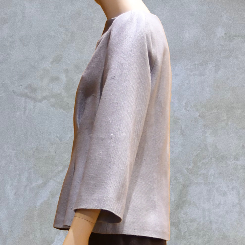Blue Tailored Skirt Suit - Top Side View