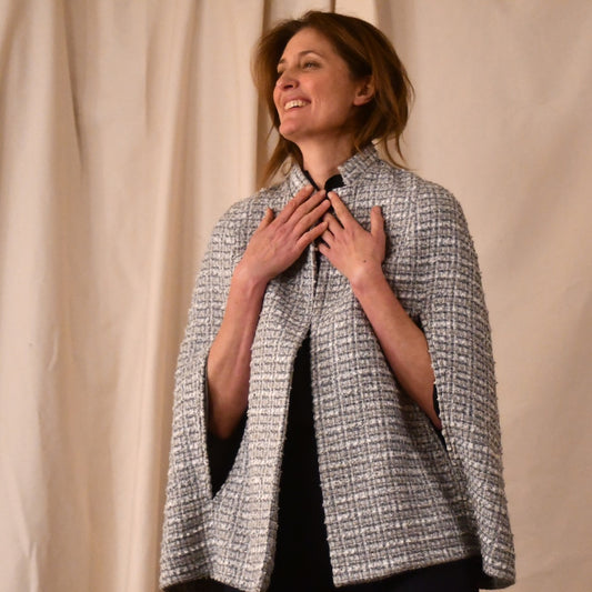 Silver Boucle Cape
