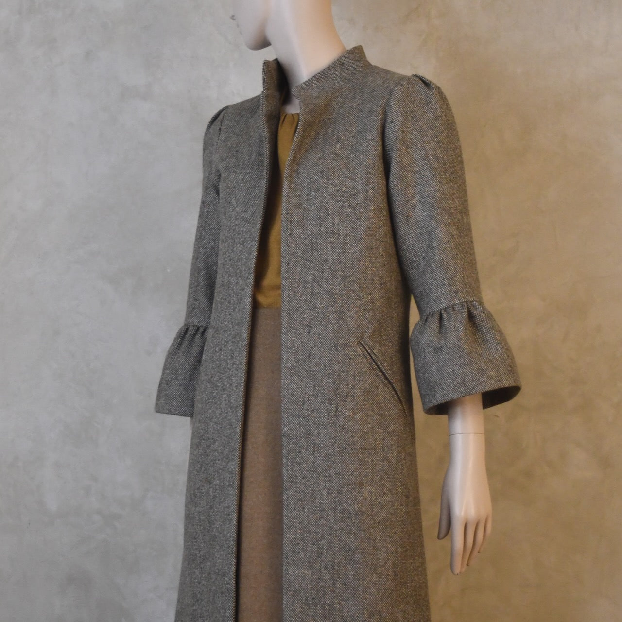 The Simple A-Line Skirt in Camel Merino Flannel