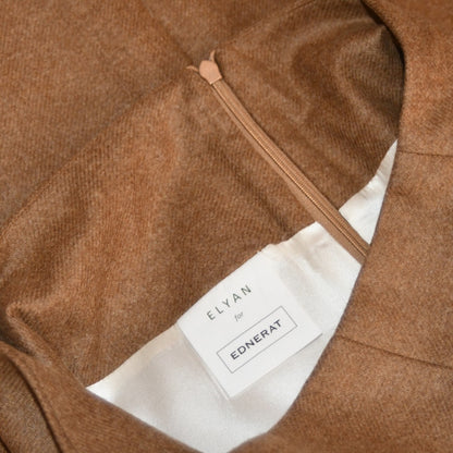 The Simple A-Line Skirt in Camel Merino Flannel