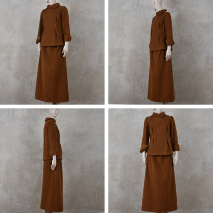 La Blusa Túnica Entallada de Terciopelo