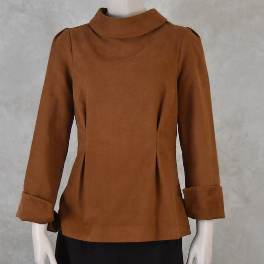 The Tailored Tunic Top in Tan Moleskin