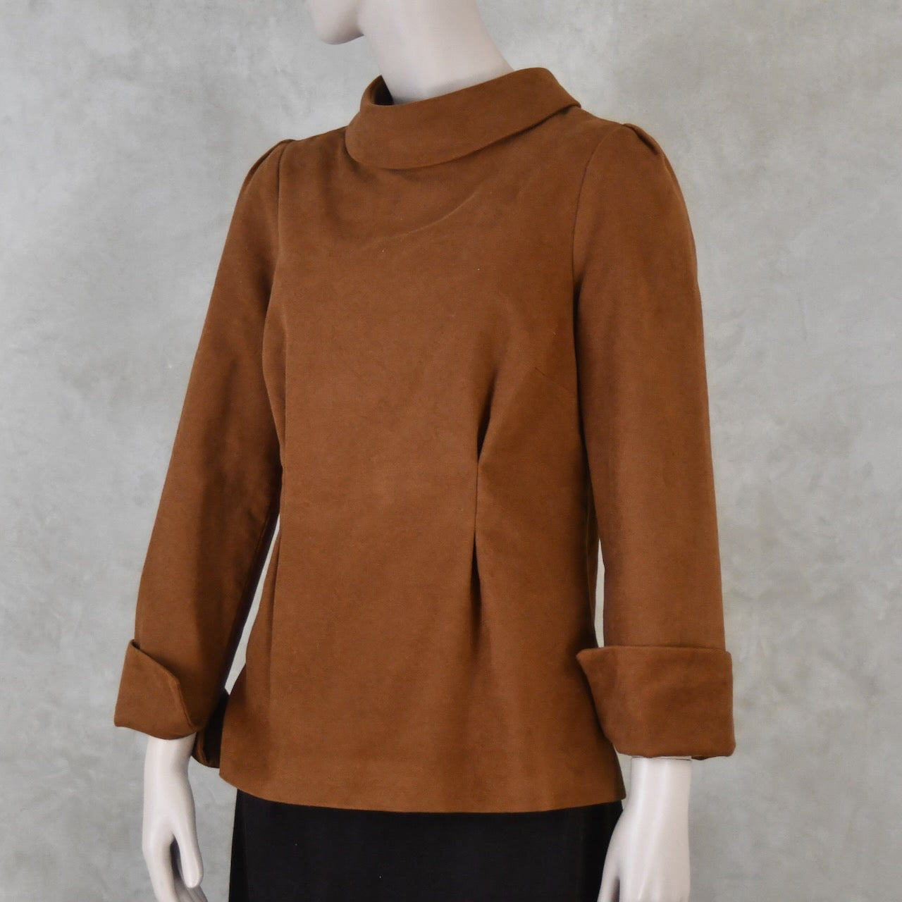 The Tailored Tunic Top in Tan Moleskin