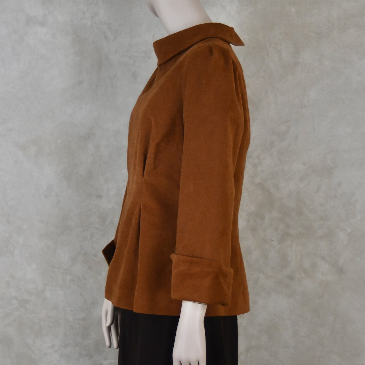 The Tailored Tunic Top in Tan Moleskin