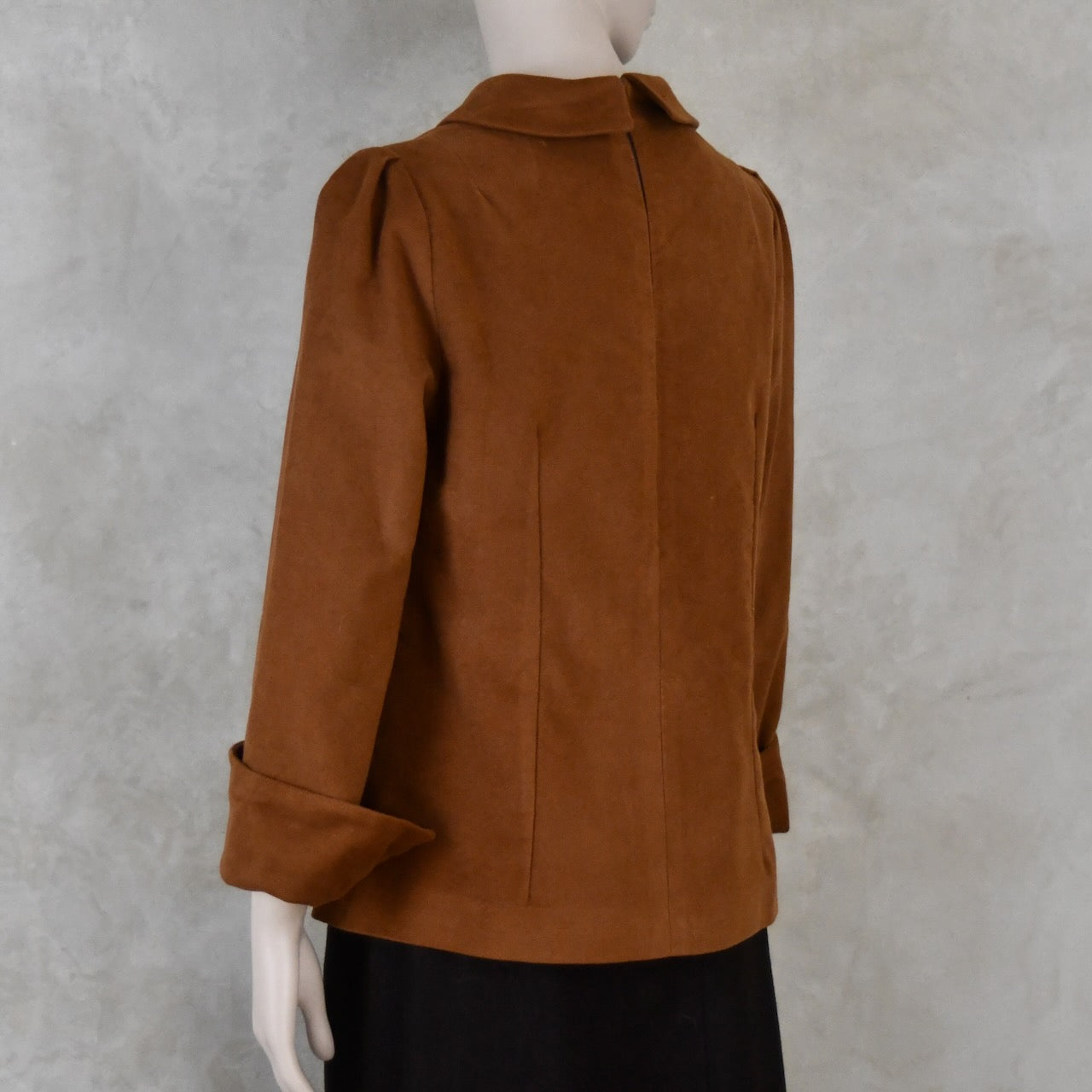 The Tailored Tunic Top in Tan Moleskin