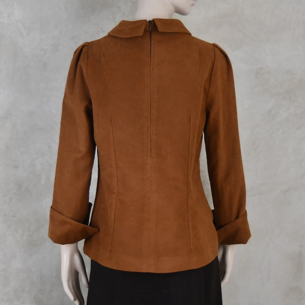 The Tailored Tunic Top in Tan Moleskin