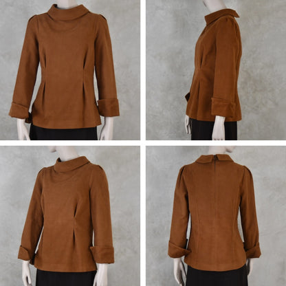 La Blusa Túnica Entallada de Terciopelo