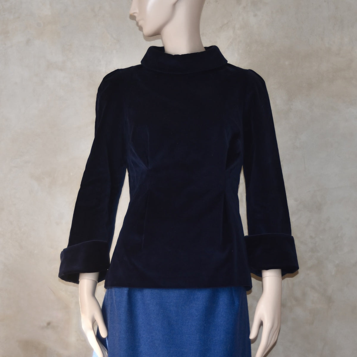 The Tailored Tunic Top Blouse in Velvet