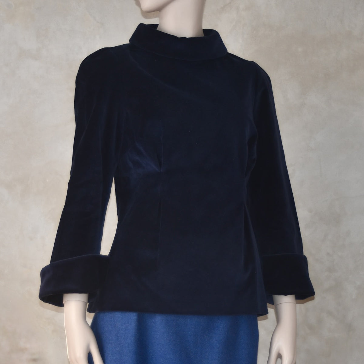 The Tailored Tunic Top Blouse in Velvet