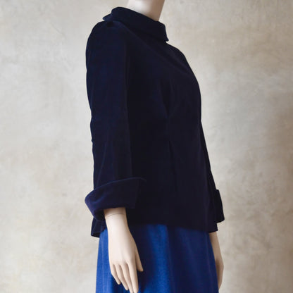 The Tailored Tunic Top Blouse in Velvet
