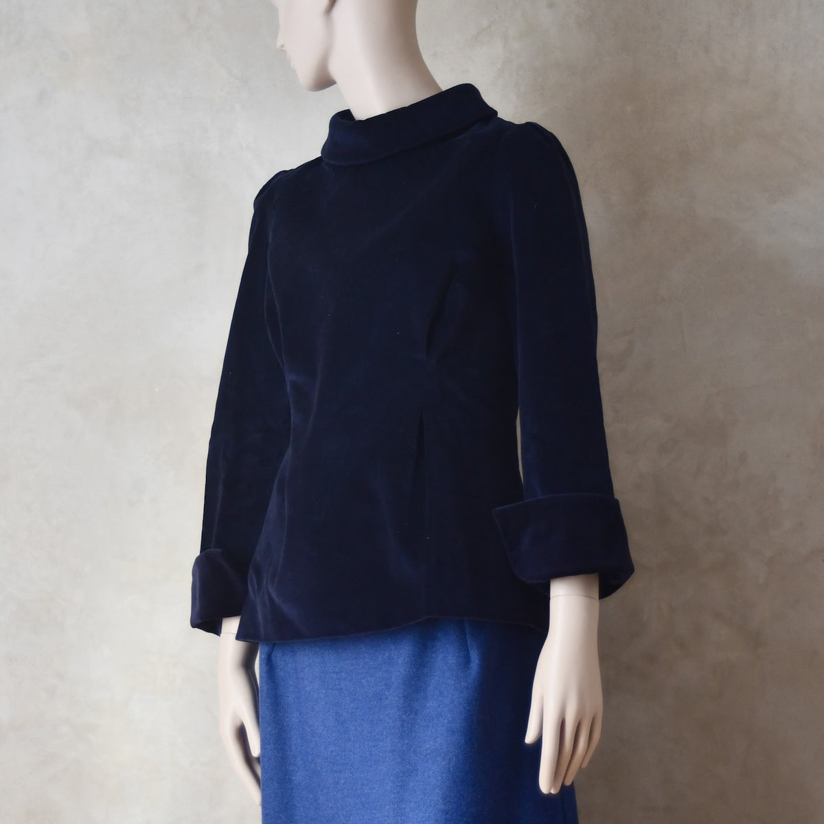 The Tailored Tunic Top Blouse in Velvet