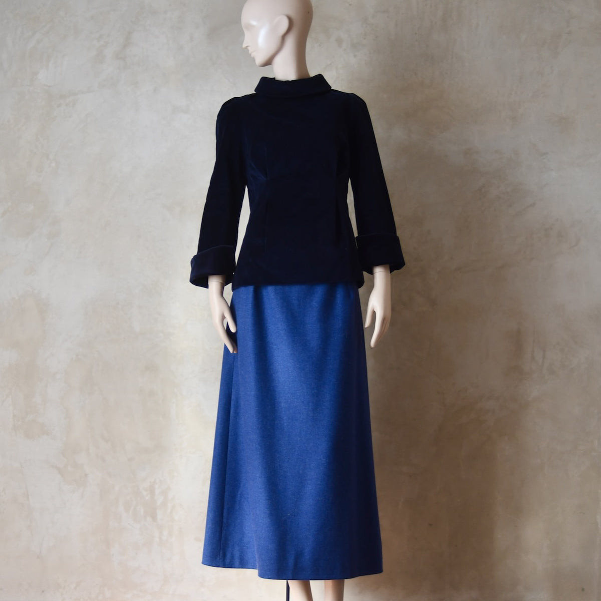 The Tailored Tunic Top Blouse in Velvet