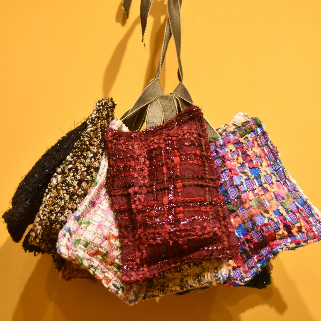 Linton Tweeds Cut offs from EdNerat repurposed into lavender bags. Perfect for christmas presents. Handmade in Wales.