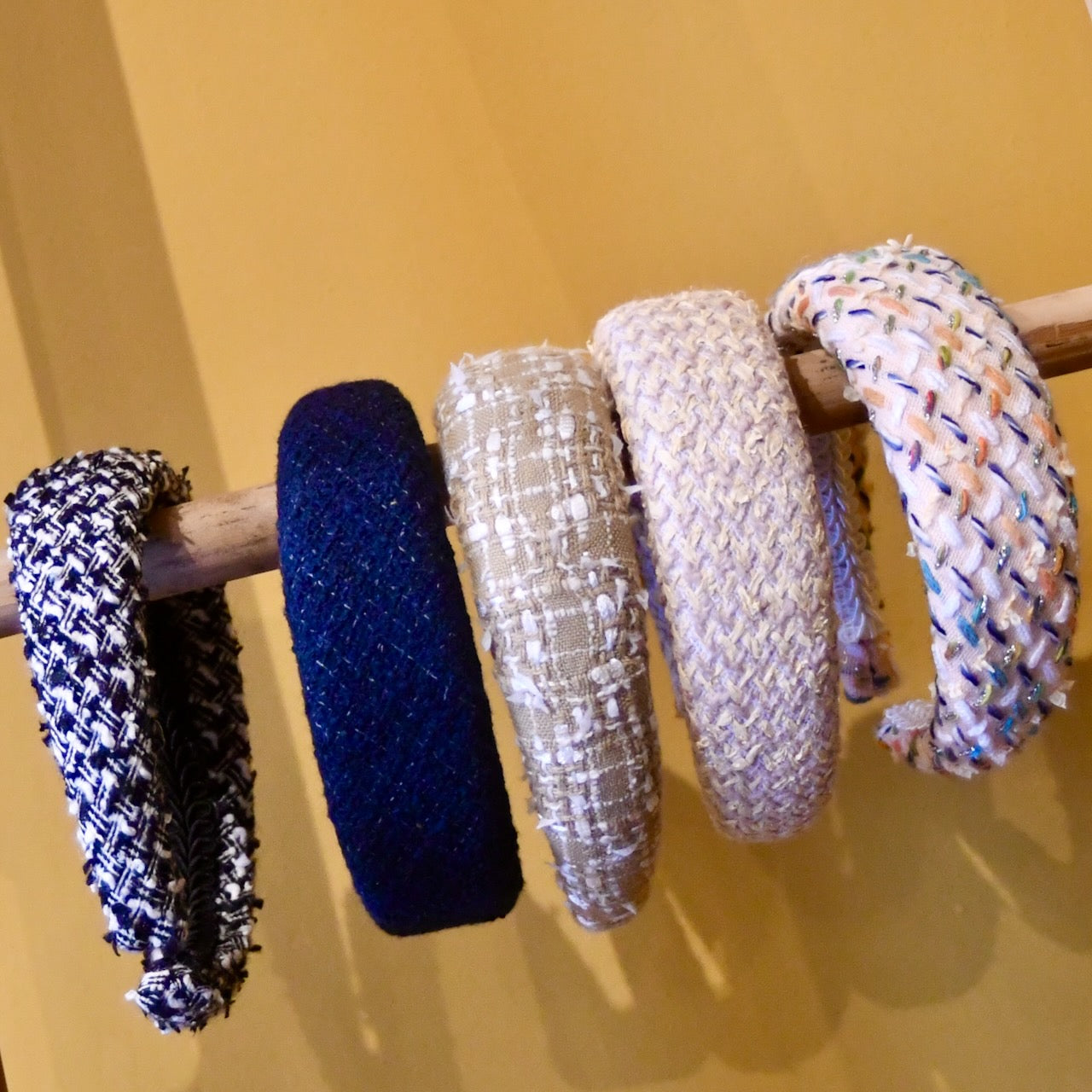 Linton Tweeds Cut offs from EdNerat repurposed into hairbands. Perfect for Christmas presents. Handmade in Somerset.