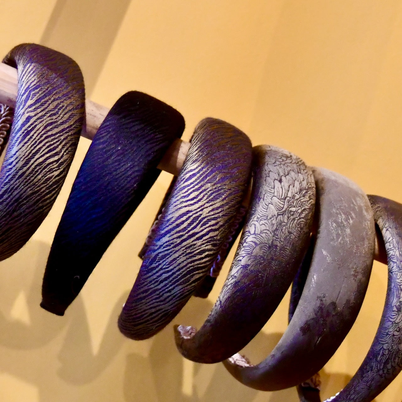 Stephen Walters Cut offs from EdNerat repurposed into hairbands. Perfect for Christmas presents. Handmade in Somerset.