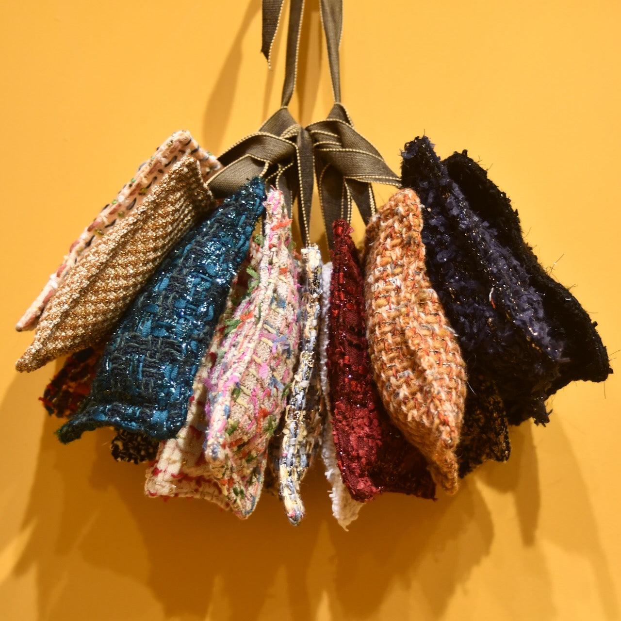 Linton Tweeds Cut offs from EdNerat repurposed into lavender bags. Perfect for christmas presents. Handmade in Wales.