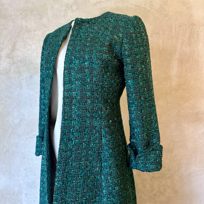 biffin in emerald metallic boucle image 10