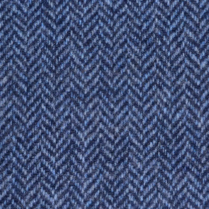 the delany coat in denim blue lambswool herringbone tweed image 11