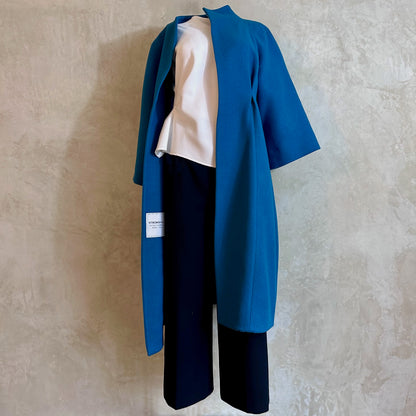 the frink in petrol blue merino flannel image 8