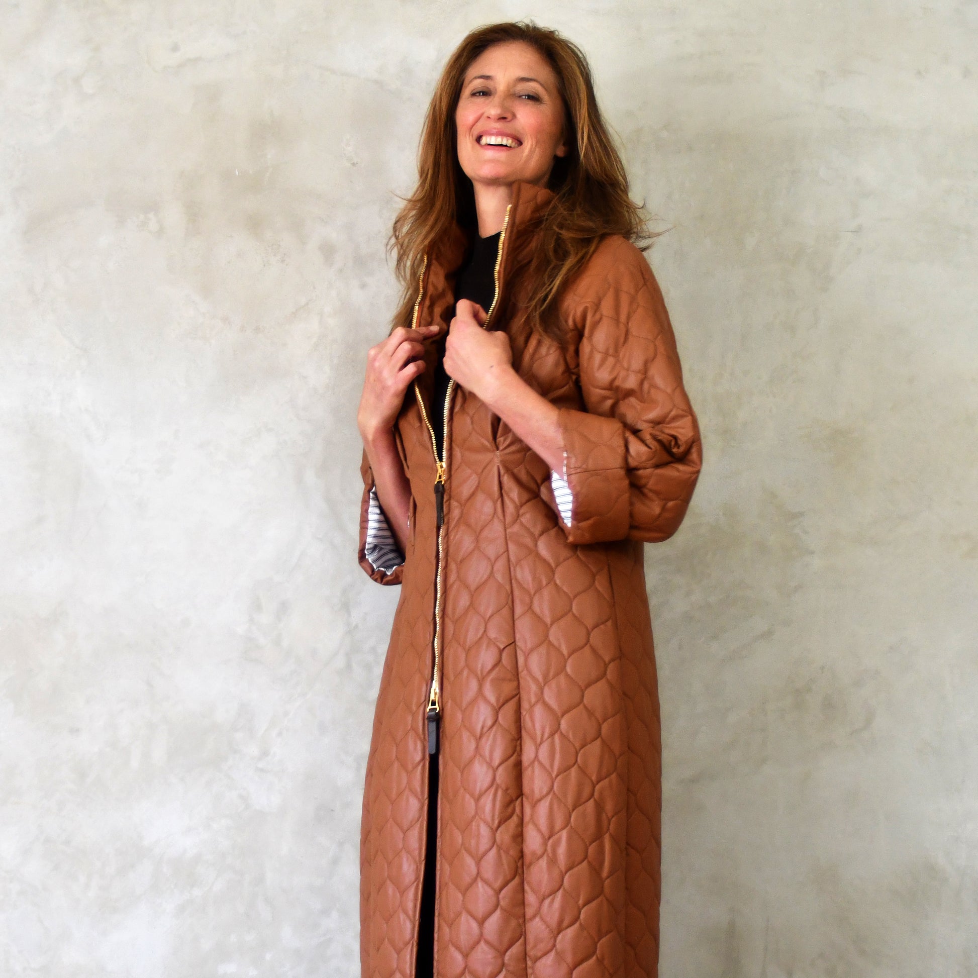 the quilted frink in tobacco image 13