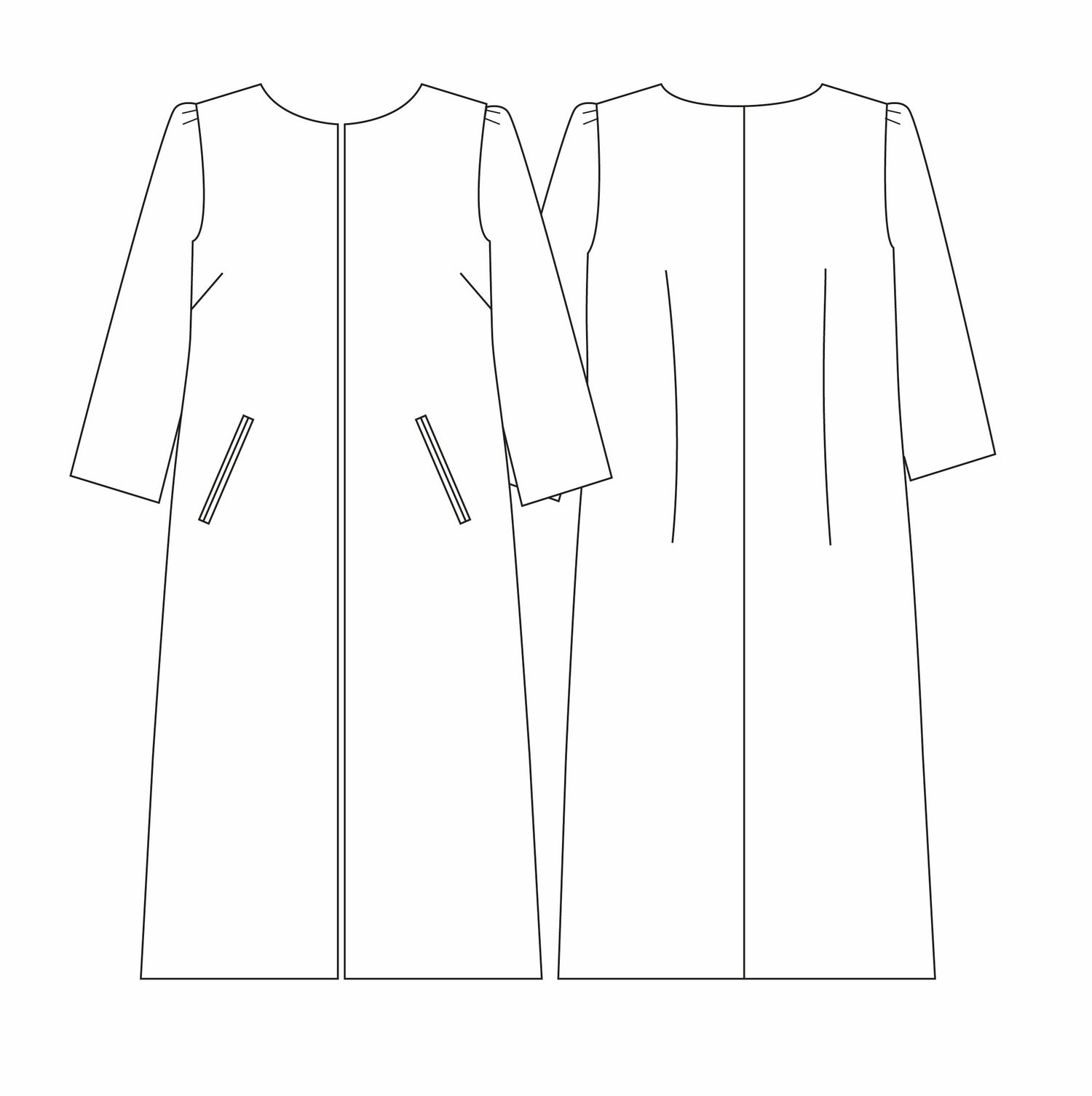 the burlison coat in wool crepe image 14