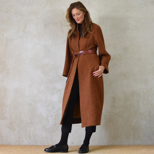 the long frink in russet lovat tweed image 0