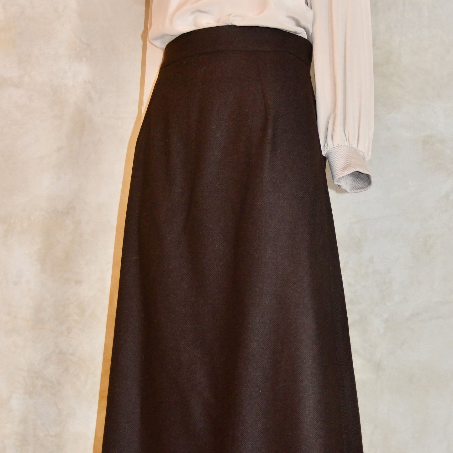 the waisted a-line skirt by elyan for ednerat in wool image 1