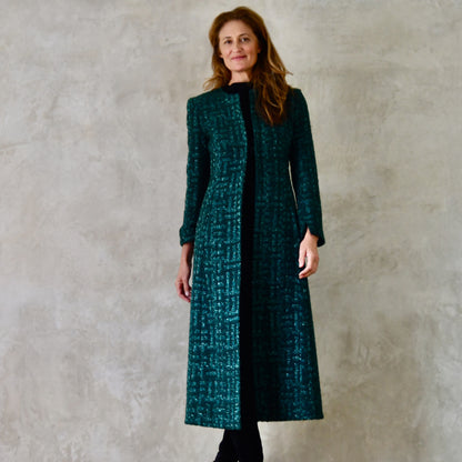 biffin in emerald metallic boucle image 8
