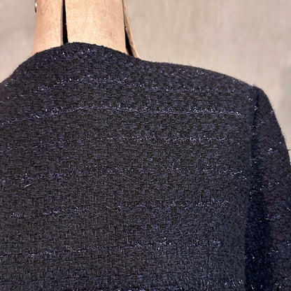 the boyce coat in black metallic boucle image 10