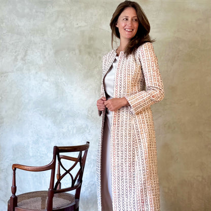 biffin coat in pale multicoloured boucle image 3