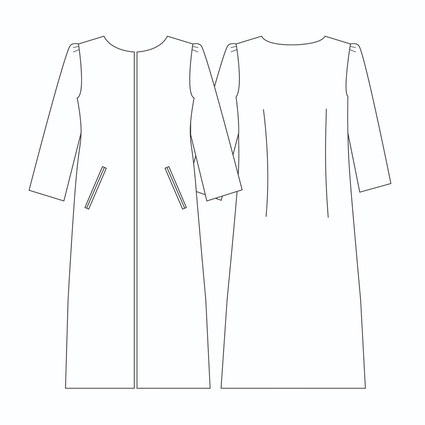 the bell coat in sage silk matka image 14