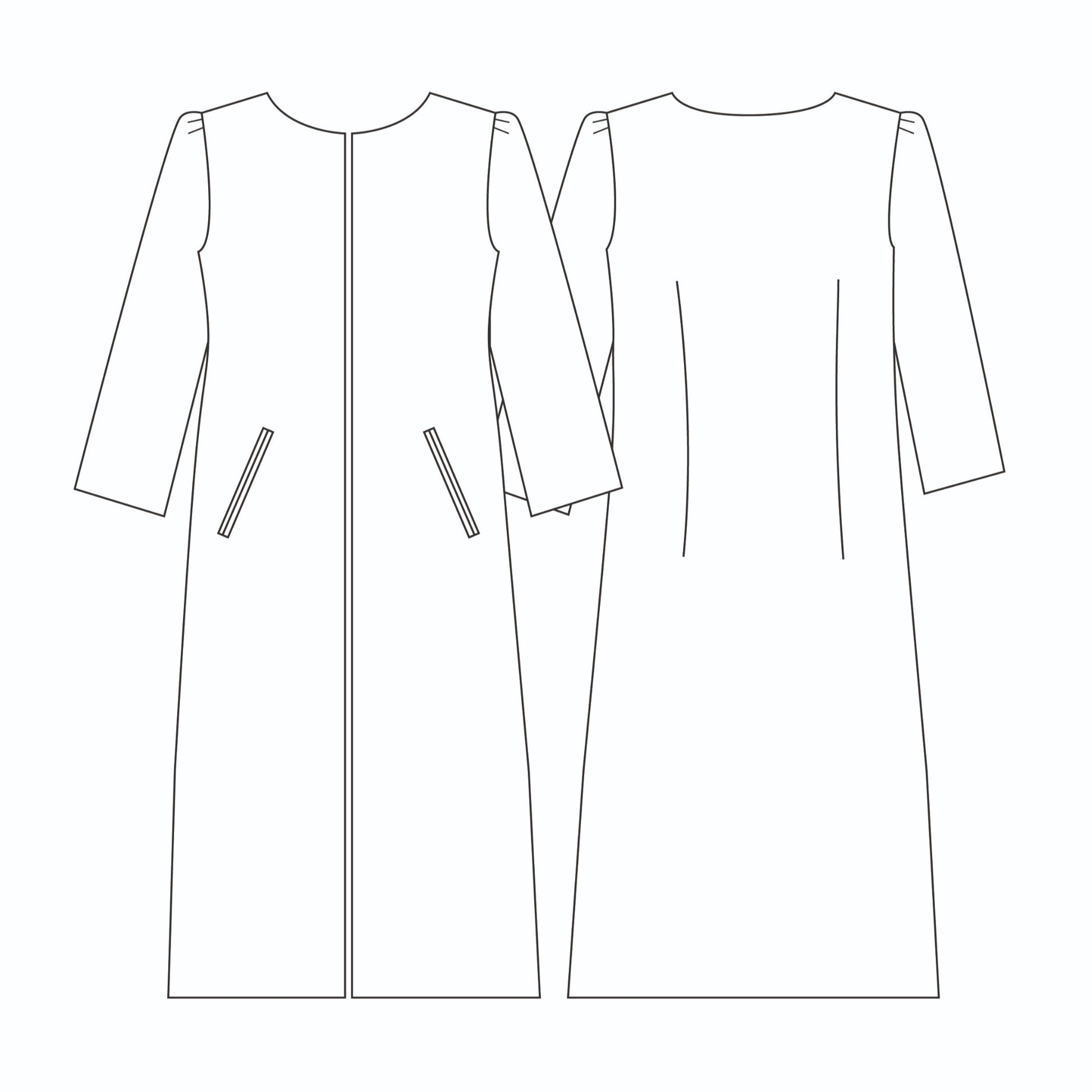 the bell coat in sage silk matka image 14