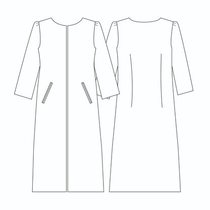 the bell coat in sage silk matka image 14
